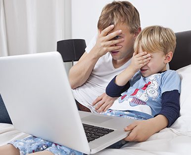 Children covering their eyes.